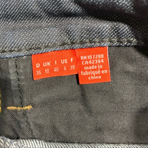 Esprit Dark Blue Washed Denim 94107 Skirt Size 6 - Picture 8 of 15